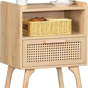 Lerliuo Rattan Nightstand