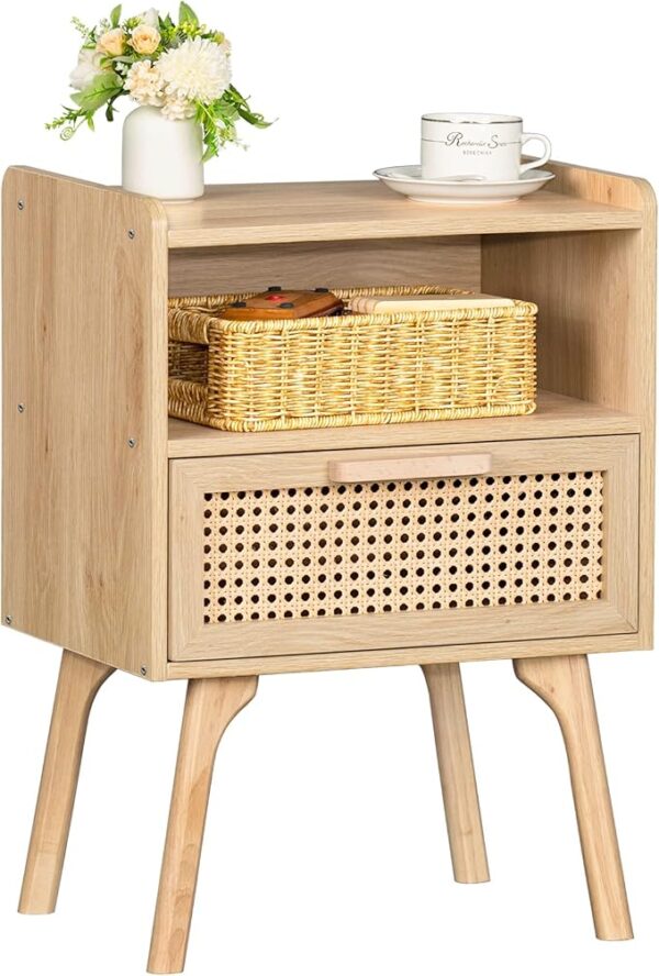 Lerliuo Rattan Nightstand